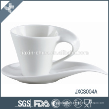 2015 nueva taza y platillo de café de la porcelana 100CC, taza y platillo antiguos del diseño, sistema de la taza de café